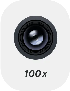 100x zoom preset in ZoomCam