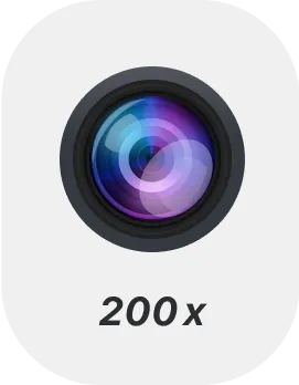 200x zoom preset in ZoomCam